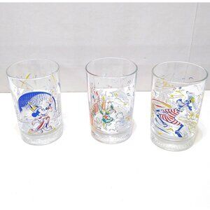 Walt Disney World Remember The Magic 25th Anniversary McDonalds Glasses Set of 3